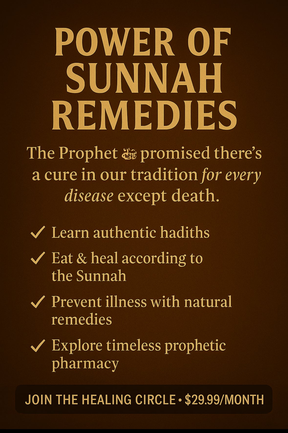Sunnah Healing Community — Monthly Membership