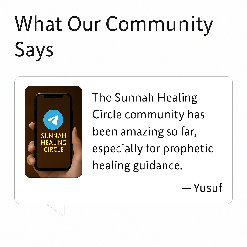 Sunnah Healing Community Testimonial
